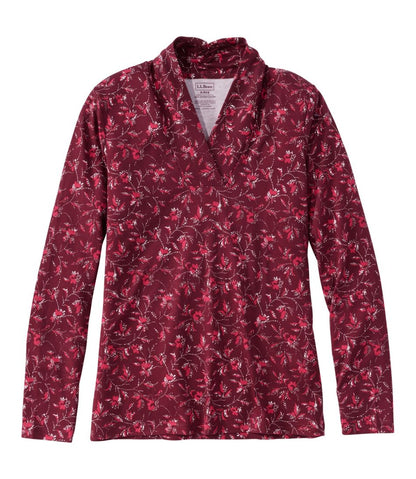 Women's Pima Cotton Tee, Shawl Long-Sleeve Print | L.L.Bean sale