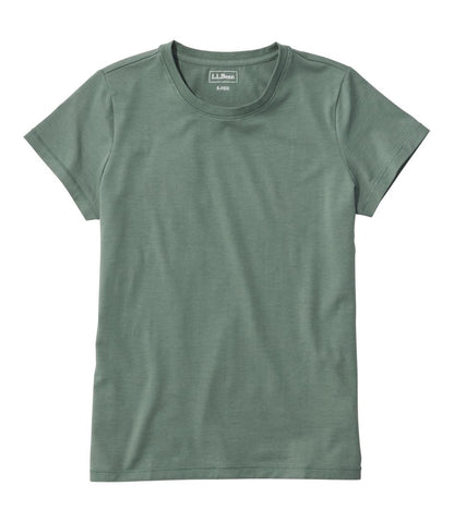 Women's Soft Stretch Supima-Blend Tee, Crewneck Short-Sleeve | L.L.Bean for sale
