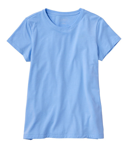 Women's Soft Stretch Supima-Blend Tee, Crewneck Short-Sleeve | L.L.Bean for sale