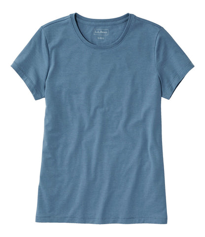 Women's Soft Stretch Supima-Blend Tee, Crewneck Short-Sleeve | L.L.Bean for sale