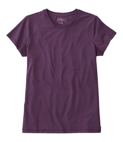 Women's Soft Stretch Supima-Blend Tee, Crewneck Short-Sleeve | L.L.Bean for sale