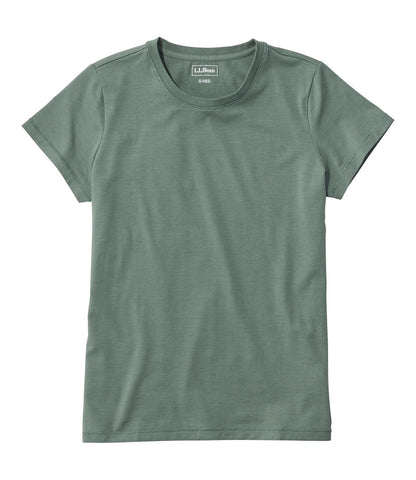 Women's Soft Stretch Supima-Blend Tee, Crewneck Short-Sleeve | L.L.Bean for sale