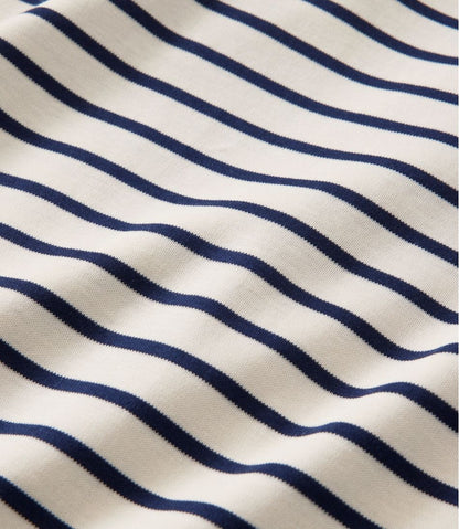 Women's Pima Cotton Tee, Three-Quarter-Sleeve Polo Stripe | L.L.Bean outlet