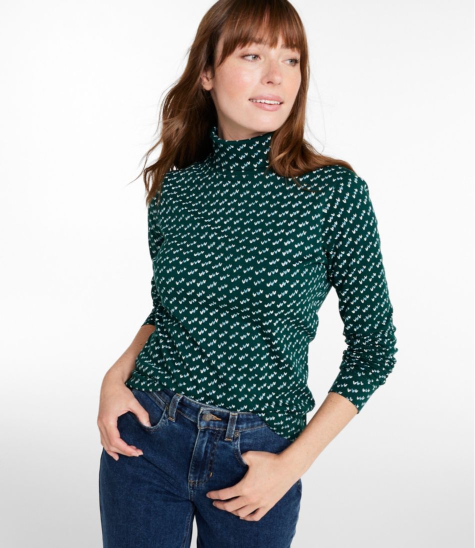 Women's Interlock Turtleneck, Long-Sleeve Allover Print | L.L.Bean discount