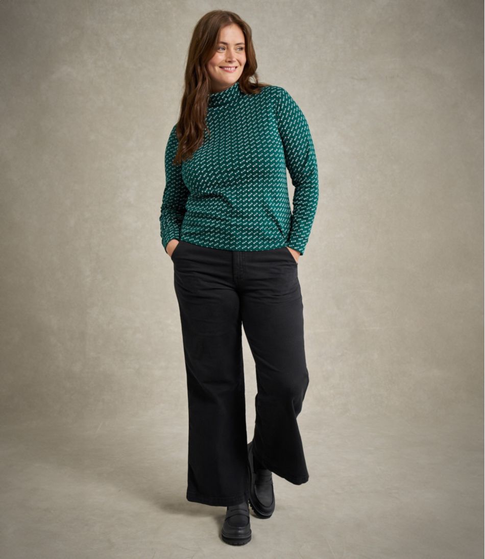Women's Interlock Turtleneck, Long-Sleeve Allover Print | L.L.Bean discount