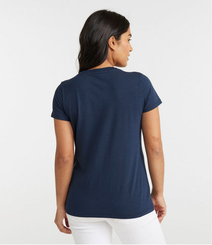 Women's Soft Stretch Supima-Blend Tee, Scoopneck Short-Sleeve | L.L.Bean on sale