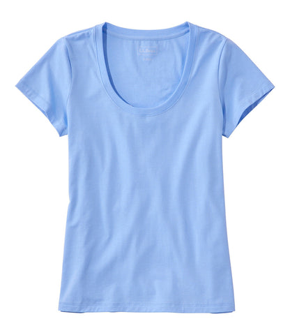 Women's Soft Stretch Supima-Blend Tee, Scoopneck Short-Sleeve | L.L.Bean on sale