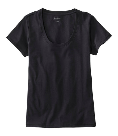 Women's Soft Stretch Supima-Blend Tee, Scoopneck Short-Sleeve | L.L.Bean on sale