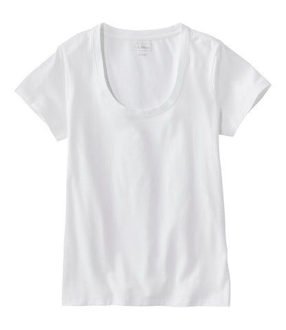 Women's Soft Stretch Supima-Blend Tee, Scoopneck Short-Sleeve | L.L.Bean on sale