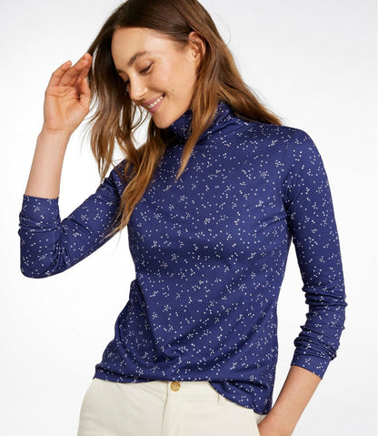 Women's Pima Cotton Turtleneck, Long-Sleeve Print | L.L.Bean US