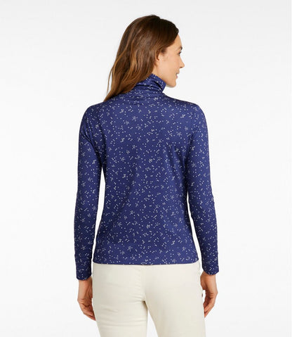 Women's Pima Cotton Turtleneck, Long-Sleeve Print | L.L.Bean US