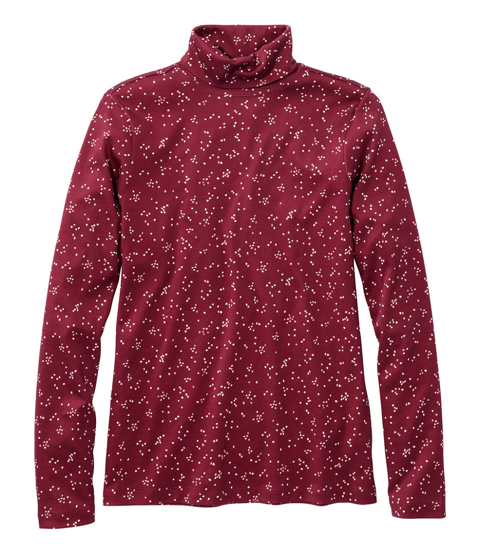 Women's Pima Cotton Turtleneck, Long-Sleeve Print | L.L.Bean US