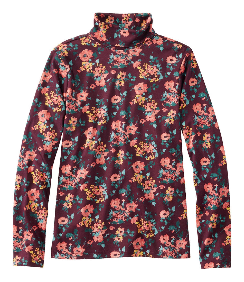 Women's Pima Cotton Turtleneck, Long-Sleeve Print | L.L.Bean US
