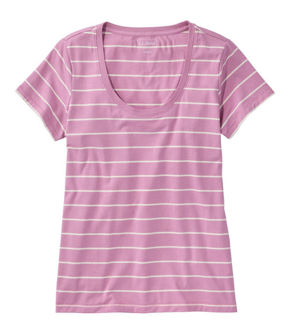 Women's Soft Stretch Supima-Blend Tee, Scoopneck Short-Sleeve Stripe | L.L.Bean discount