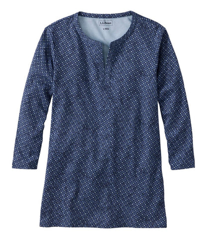 Women's Tee, Three-Quarter-Sleeve Splitneck Tunic Print | L.L.Bean sale