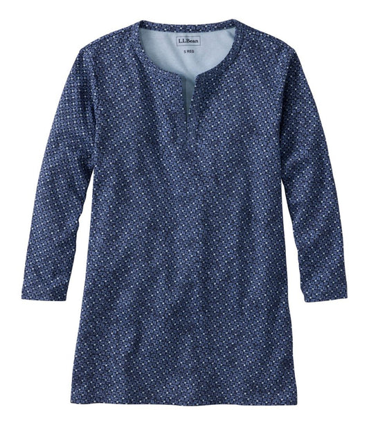 Women's Tee, Three-Quarter-Sleeve Splitneck Tunic Print | L.L.Bean sale