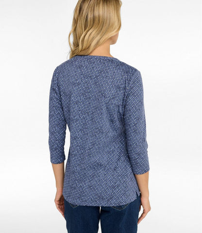 Women's Tee, Three-Quarter-Sleeve Splitneck Tunic Print | L.L.Bean sale
