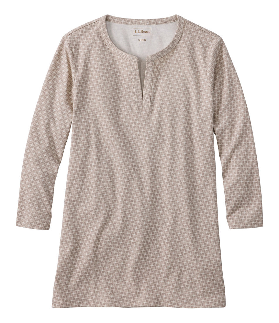 Women's Tee, Three-Quarter-Sleeve Splitneck Tunic Print | L.L.Bean sale
