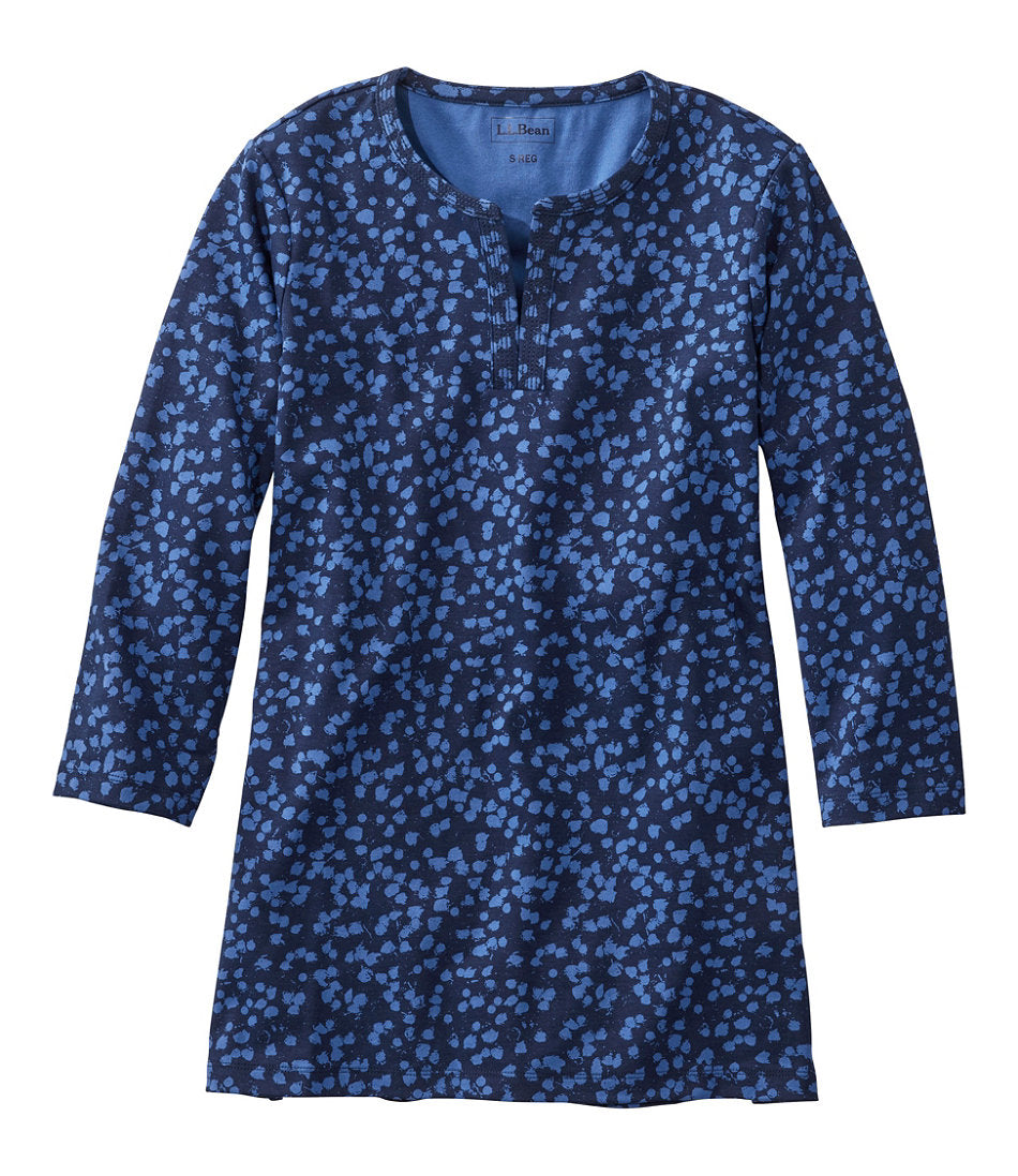 Women's Tee, Three-Quarter-Sleeve Splitneck Tunic Print | L.L.Bean sale
