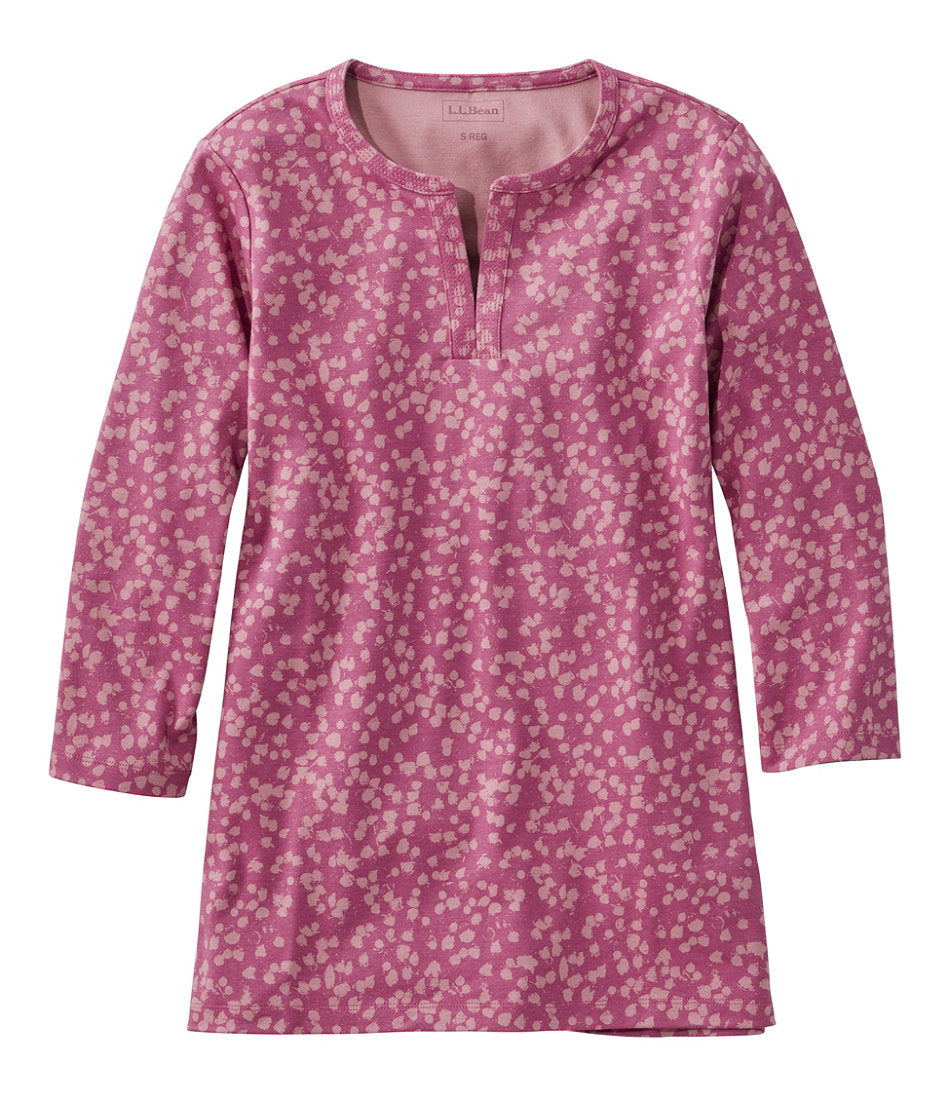 Women's Tee, Three-Quarter-Sleeve Splitneck Tunic Print | L.L.Bean sale