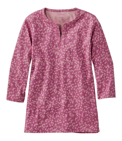 Women's Tee, Three-Quarter-Sleeve Splitneck Tunic Print | L.L.Bean sale