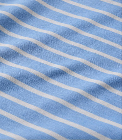 Women's Pima Cotton Tee, Elbow-Sleeve Boatneck Stripe | L.L.Bean for sale