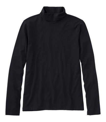Women's Soft Stretch Supima-Blend Tee, Turtleneck | L.L.Bean on sale