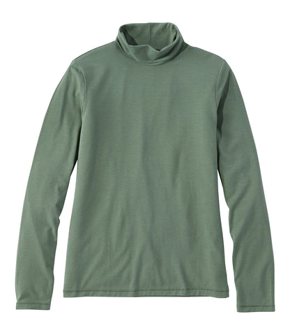 Women's Soft Stretch Supima-Blend Tee, Turtleneck | L.L.Bean on sale
