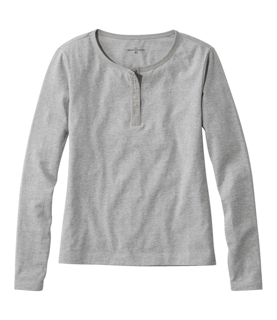 Women's Signature Rangeley Cotton Tee, Henley | L.L.Bean US