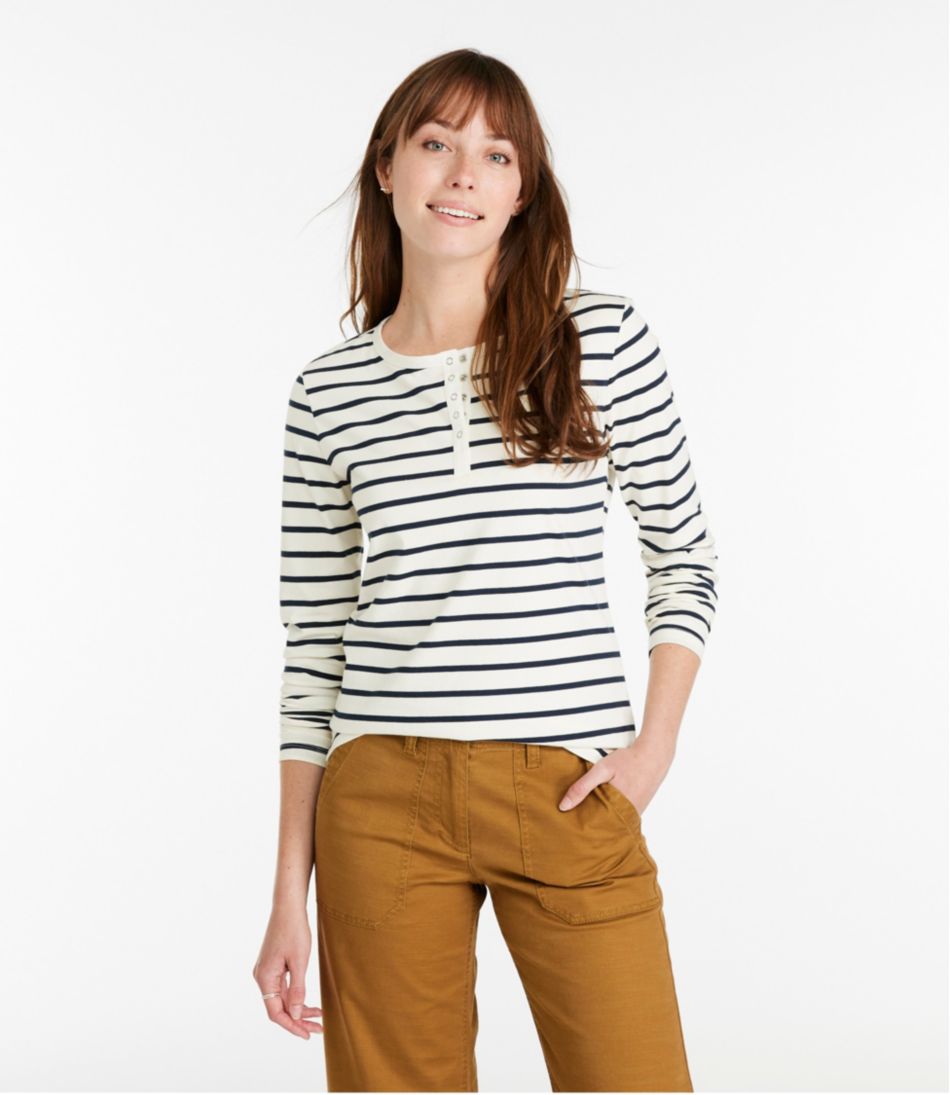 Women's Signature Rangeley Cotton Tee, Henley | L.L.Bean US