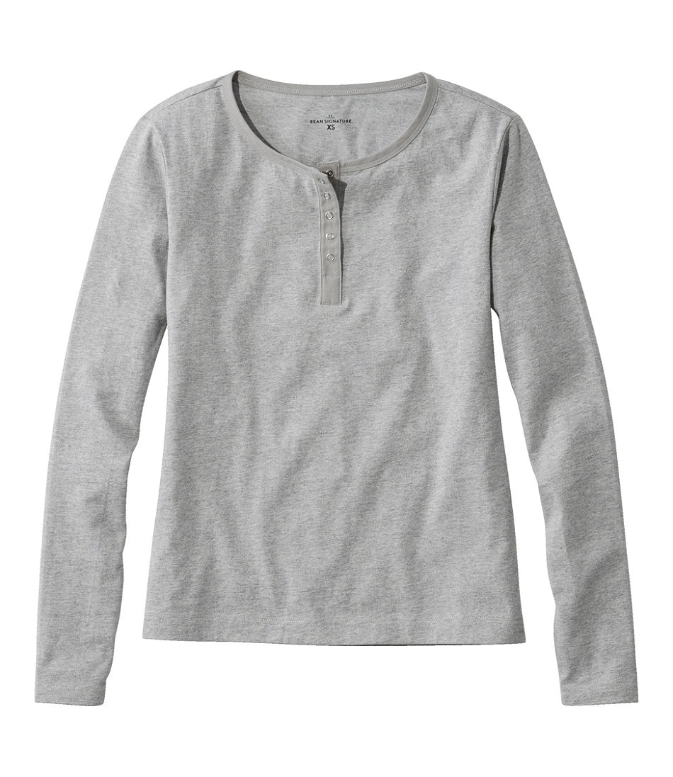 Women's Signature Rangeley Cotton Tee, Henley | L.L.Bean US