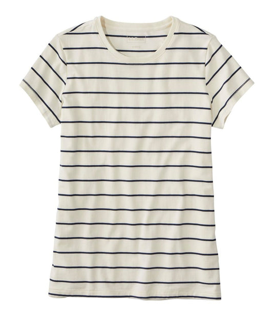 Women's Soft Stretch Supima-Blend Tee, Crewneck Short-Sleeve Striped | L.L.Bean discount