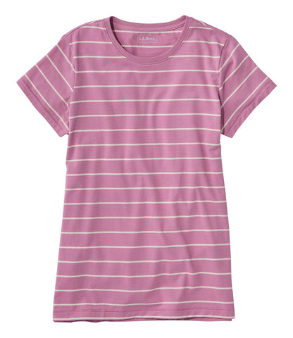 Women's Soft Stretch Supima-Blend Tee, Crewneck Short-Sleeve Striped | L.L.Bean discount