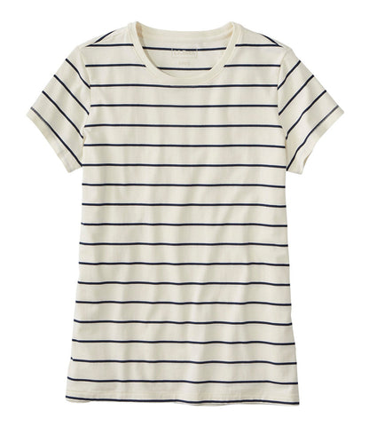 Women's Soft Stretch Supima-Blend Tee, Crewneck Short-Sleeve Striped | L.L.Bean discount