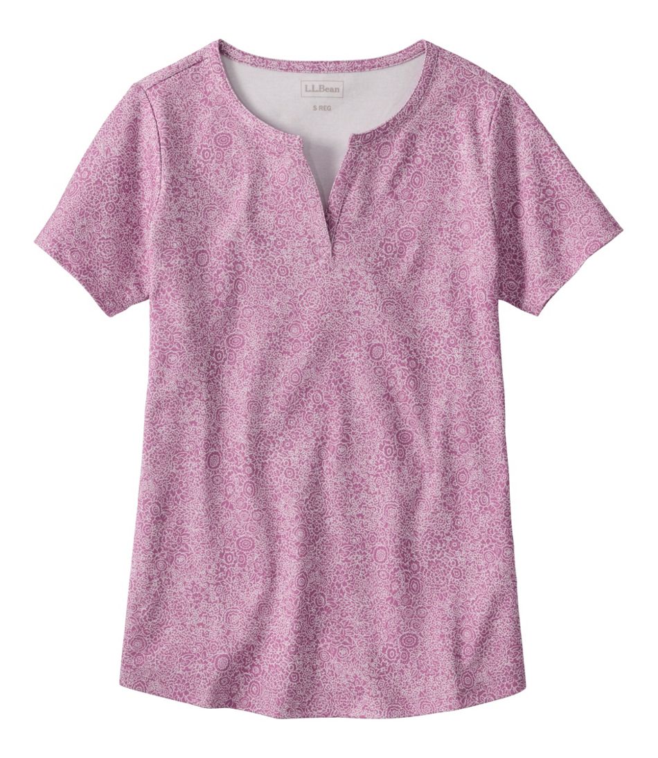 Women's Tee, Short-Sleeve Notch-Neck Print | L.L.Bean online