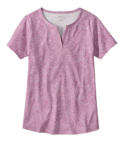 Women's Tee, Short-Sleeve Notch-Neck Print | L.L.Bean online