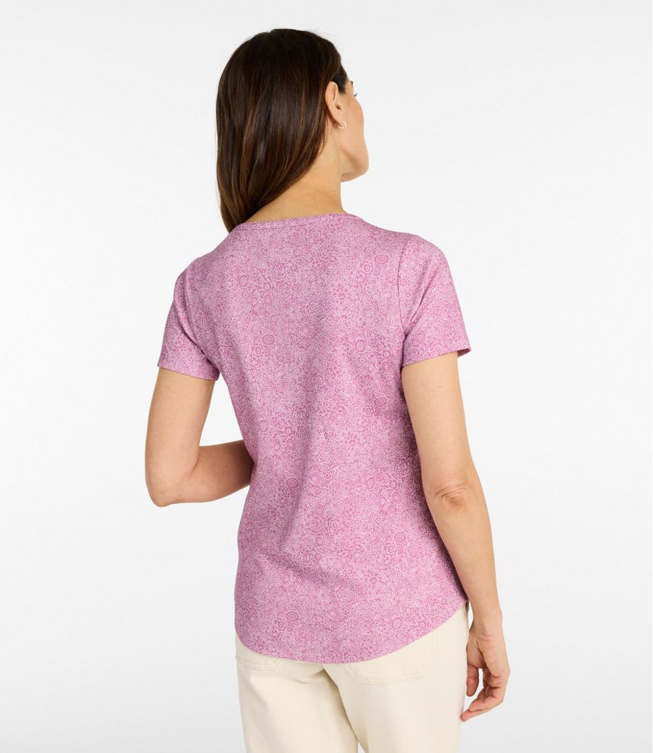 Women's Tee, Short-Sleeve Notch-Neck Print | L.L.Bean online