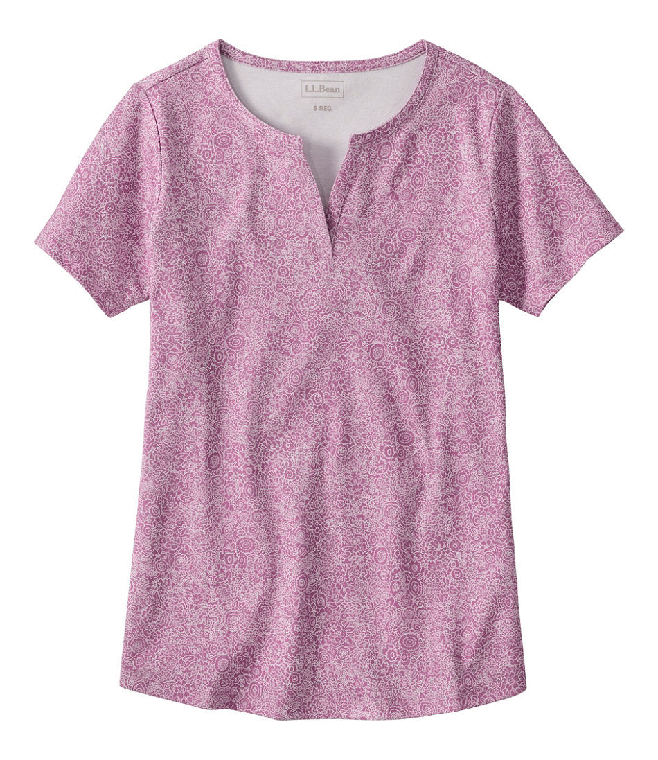 Women's Tee, Short-Sleeve Notch-Neck Print | L.L.Bean online