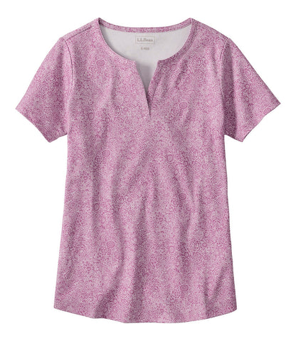 Women's Tee, Short-Sleeve Notch-Neck Print | L.L.Bean online