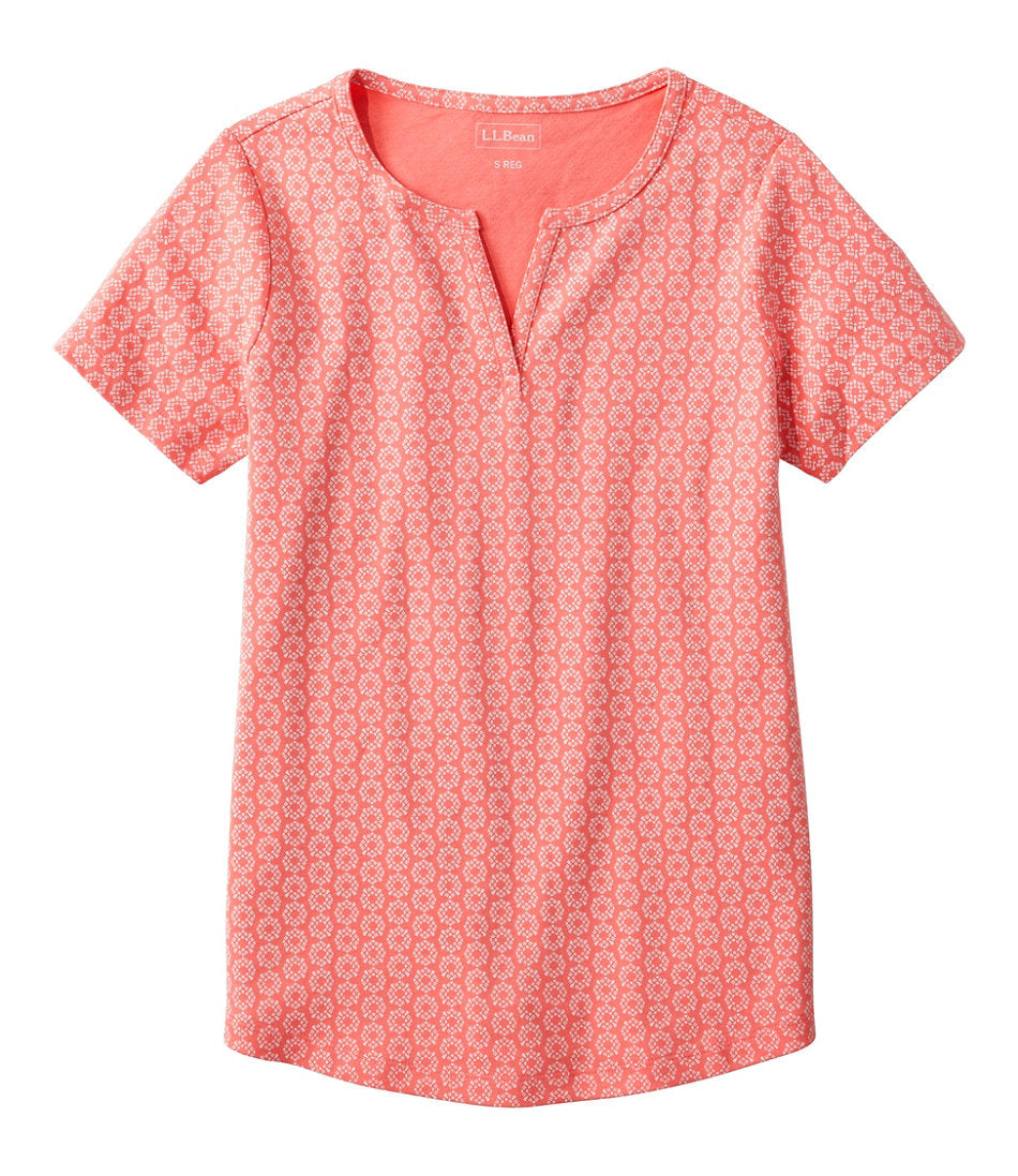 Women's Tee, Short-Sleeve Notch-Neck Print | L.L.Bean online