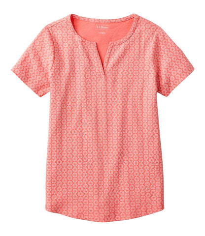 Women's Tee, Short-Sleeve Notch-Neck Print | L.L.Bean online
