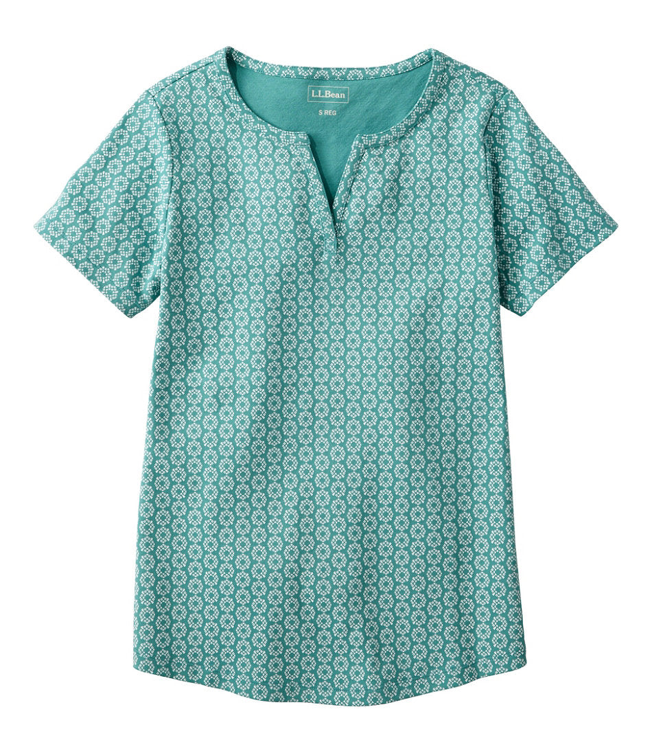 Women's Tee, Short-Sleeve Notch-Neck Print | L.L.Bean online