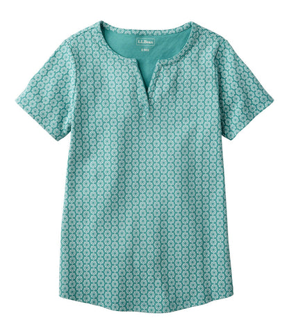 Women's Tee, Short-Sleeve Notch-Neck Print | L.L.Bean online
