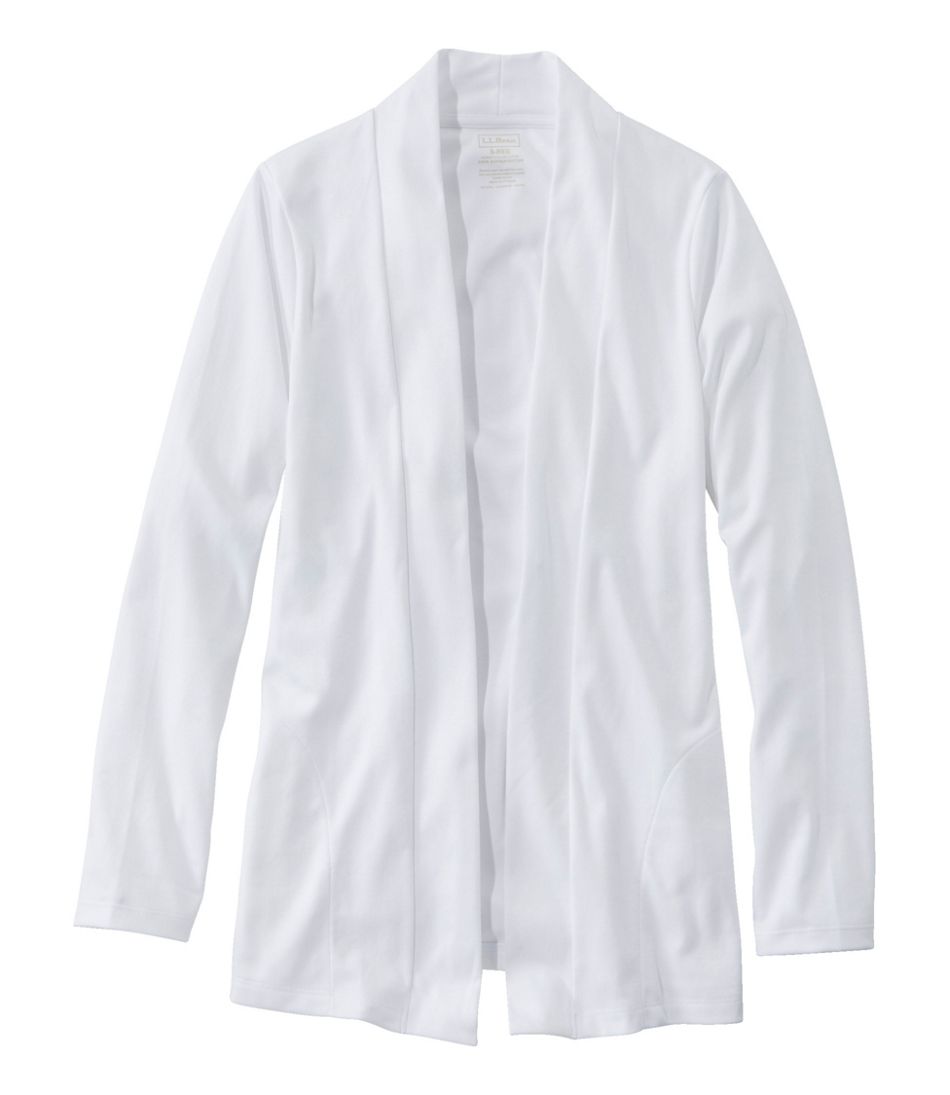 Women's Pima Cotton Open Cardigan, With Pockets | L.L.Bean US