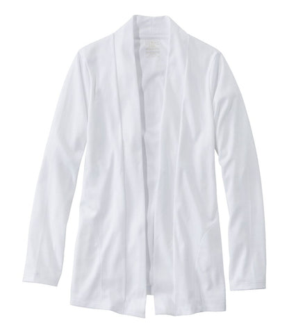 Women's Pima Cotton Open Cardigan, With Pockets | L.L.Bean US