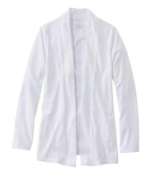 Women's Pima Cotton Open Cardigan, With Pockets | L.L.Bean US