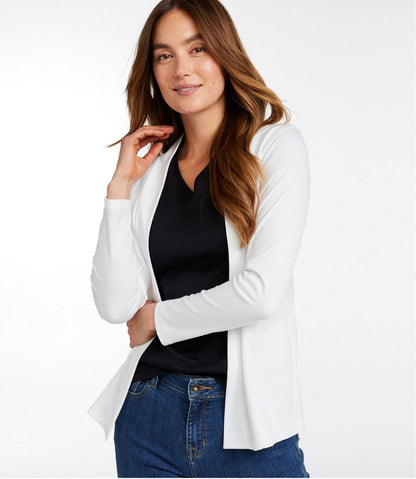 Women's Pima Cotton Open Cardigan, With Pockets | L.L.Bean US