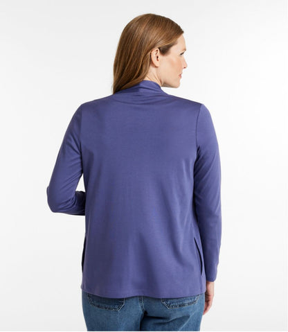 Women's Pima Cotton Open Cardigan, With Pockets | L.L.Bean US