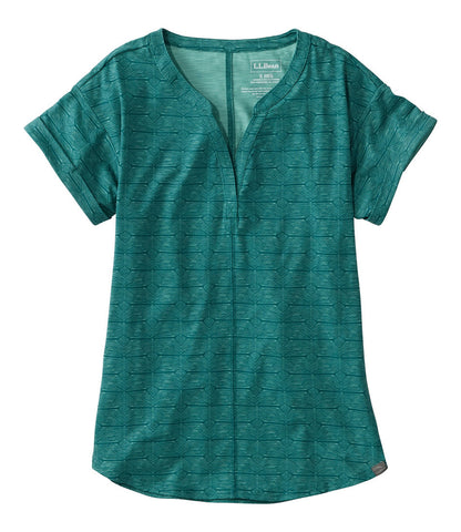Women's Streamside Tee, Short-Sleeve Splitneck Print | L.L.Bean for sale