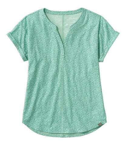 Women's Streamside Tee, Short-Sleeve Splitneck Print | L.L.Bean for sale